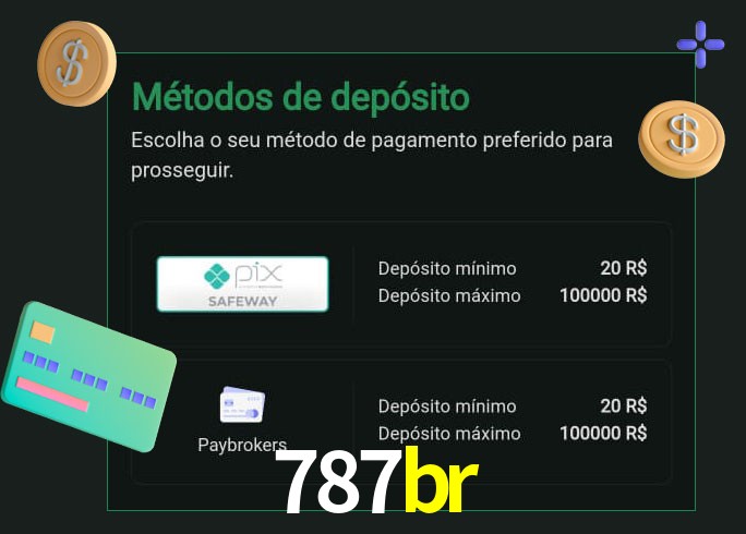 O cassino 787br oferece uma grande variedade de métodos de pagamento